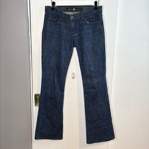 Rock & Republic Recession Collection, Kasandra Blue, dark denim, boot, wide 28